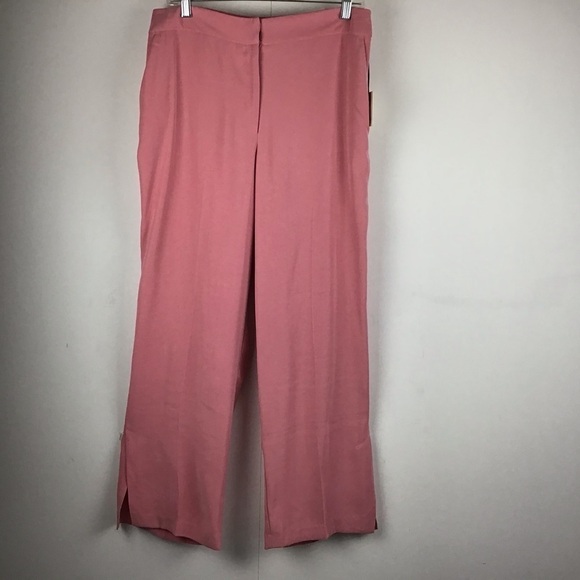 Soft Pink Autres Filles straight leg trousers size Med see measurements. NWT - Picture 6 of 12